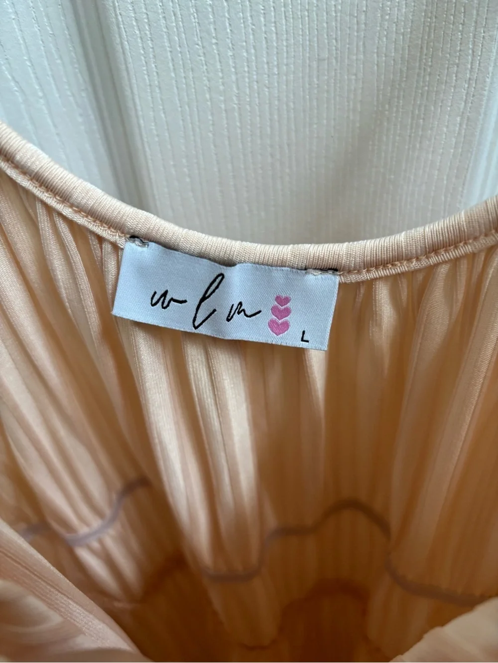 With Love Molly The Eden Wide Leg Jumpsuit in Apricot, Size L, NWOT - Picture 4 of 6